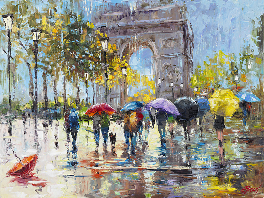 Elena Bond - PARIS MEMORIES - Painting on Canvas